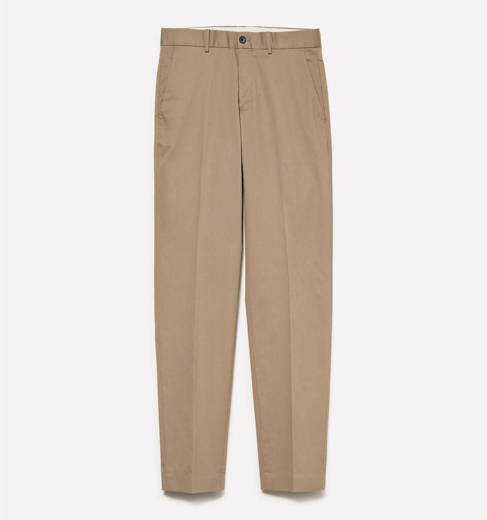 Dove gray slim comfort fit trousers - men's slim fit trousers - Beige | Sisley image number 1